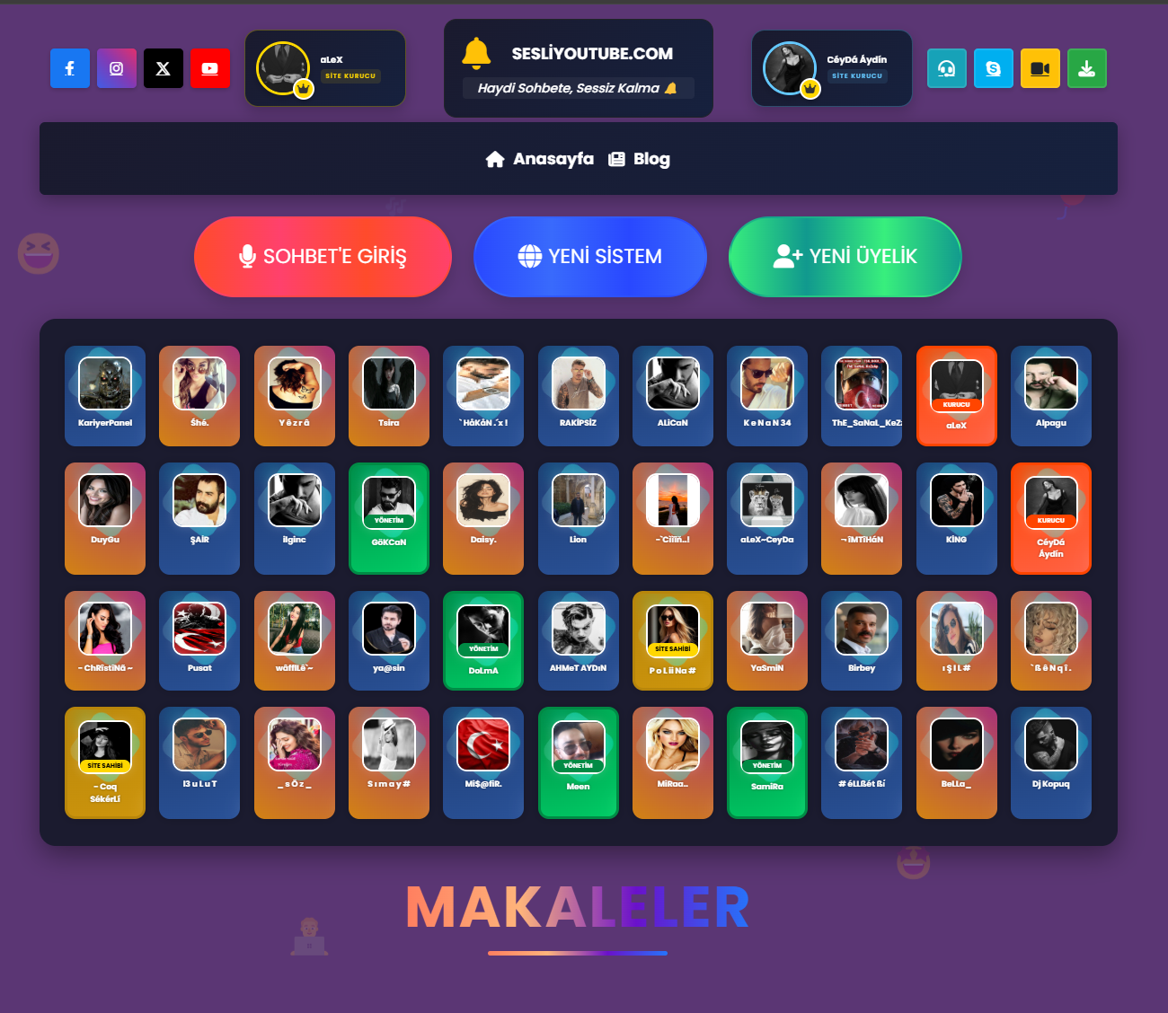 Sesli Chat Panelleri İndir